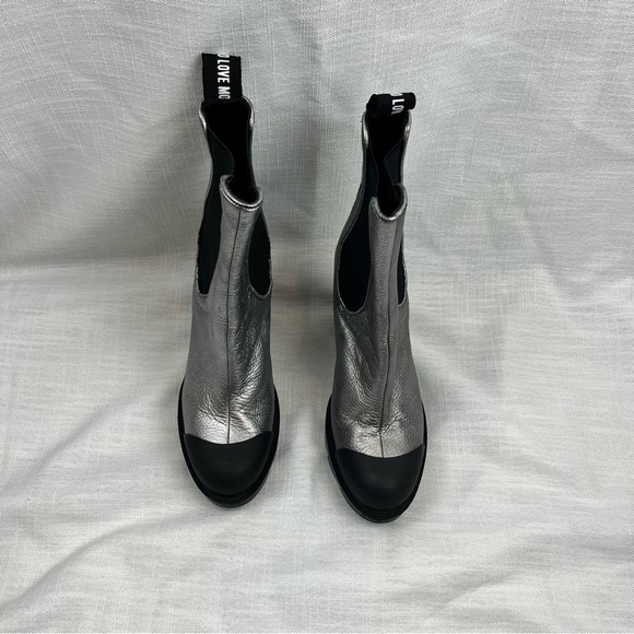 Love Moschino Silver Leather Boots - Picture 5 of 10